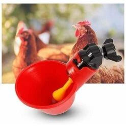 5 Pcs En Abreuvoir Poules, Tasses Automatiques Automatique Chicken Acier Inoxydable Eau Côté Horizontal Mamelons Poulet Volaille Lapin Buveur Abreuvoir Nipple (Bol à Eau à Vis Fixe)