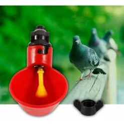 5 Pcs En Abreuvoir Poules, Tasses Automatiques Automatique Chicken Acier Inoxydable Eau Côté Horizontal Mamelons Poulet Volaille Lapin Buveur Abreuvoir Nipple (Bol à Eau à Vis Fixe) -Trixie || Flamingo Soldes Magasin 78951037 3