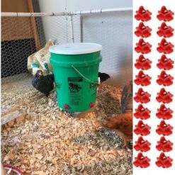 18 Pcs,Abreuvoir Automatique Poule,TéTine à Eau De Volaille,Abreuvoir Poules ,Nouvelle Fontaine Boire Pour Poulet, Volaille Rouge,Adapté Aux Poules, Canards, Volailles (1) Zhuoxuan -Trixie || Flamingo Soldes Magasin 79617537 4