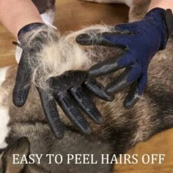 Gant Brosse Chat Gants Poils Animaux, Gant De Toilettage Chat Brosse De Massage Chien Gant De Nettoyage Pour Animaux Cheval 1 Paire Bleu 24X17cm, -Trixie || Flamingo Soldes Magasin 80600245 4