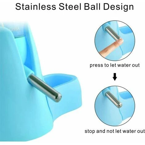 Distributeur D'eau Pour Petits Animaux, Hamster, Cochon D'Inde, Lapin, Rat, Furet, Gerbille, Chinchilla, 80ml, Bleu 4 Distributeur D'eau Pour Petits Animaux, Hamster, Cochon D'Inde, Lapin, Rat, Furet, Gerbille, Chinchilla, 80ml, Bleu – Image 4