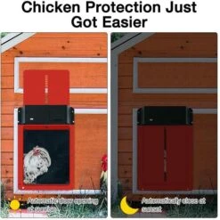 Porte De Poulailler Automatique, Ouvre-porte De Poulailler Avec Capteur De Lumière, Porte De Poulet Rechargeable, à Piles, élevage De Poulets En Toute Sécurité, Rouge 35 X 24 X 3,7 Cm 7 Porte De Poulailler Automatique, Ouvre-porte De Poulailler Avec Capteur De Lumière, Porte De Poulet Rechargeable, à Piles, élevage De Poulets En Toute Sécurité, Rouge 35 X 24 X 3,7 Cm -Trixie || Flamingo Soldes Magasin 81272057 3
