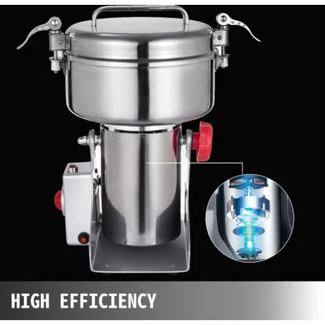 VEVOR Moulin A Grains Electrique Commercial Capacite 1000g Broyeur A Cereales En Acier Inoxydable 25000tr/min Concasseur A Mais A Epices Fonction 5 Minutes Machine A Poudre 2000W Pour Cafe Soja Ble 5 VEVOR Moulin A Grains Electrique Commercial Capacite 1000g Broyeur A Cereales En Acier Inoxydable 25000tr/min Concasseur A Mais A Epices Fonction 5 Minutes Machine A Poudre 2000W Pour Cafe Soja Ble – Image 5