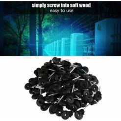 50 Pièces/Jeu Isolant à Anneau à Vis Noir Pour Clôture Électrique Accessoires Pour Poteau De Bois Protection Contre Le Soleil, Protection Contre La Pluie - MODOU -Trixie || Flamingo Soldes Magasin 83729439 5