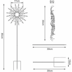 MINKUROW Moulin À Vent Unique Et Magique En Métal Avec Piquet De Jardin En Métal, Grande Pour Cour, Pelouse, Terrasse, Jardin, Sculptures Cinétiques (Argent), 1 Pièce 7 MINKUROW Moulin À Vent Unique Et Magique En Métal Avec Piquet De Jardin En Métal, Grande Pour Cour, Pelouse, Terrasse, Jardin, Sculptures Cinétiques (Argent), 1 Pièce -Trixie || Flamingo Soldes Magasin 83895756 3