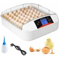 Couveuse Automatique De 55 Ufs, Incubateur D'oeufs Transparent Et Digital, Incubateur à Oeufs Avec Affichage LED De La Température Et Contrle De L'humidité, Pour Dinde/Oie/Oiseau/Caille/Poulet