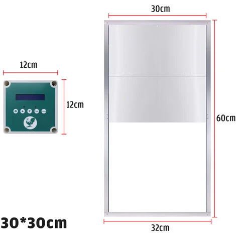 AUFUN Automatique De Poulailler- Porte à Poulet En Métal Robuste, La Porte Du Capteur De Lumière, Porte En Aluminium(30x30cm) 2 AUFUN Automatique De Poulailler- Porte à Poulet En Métal Robuste, La Porte Du Capteur De Lumière, Porte En Aluminium(30x30cm) – Image 2
