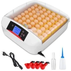 Couveuse Automatique 48 Oeufs Intelligent - Incubateur Pour L'éclosion De Poussins 80W - Contrôle Numérique De La Température - Jaune -Trixie || Flamingo Soldes Magasin 85943370 5