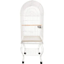 PawHut Grande Volière Cage à Oiseaux Design Avec Mangeoire Perchoir Suspendu Plateau Amovible étagère Et Roulettes 54L X 54l X 153H Cm Blanc 9 PawHut Grande Volière Cage à Oiseaux Design Avec Mangeoire Perchoir Suspendu Plateau Amovible étagère Et Roulettes 54L X 54l X 153H Cm Blanc -Trixie || Flamingo Soldes Magasin 8628039 5