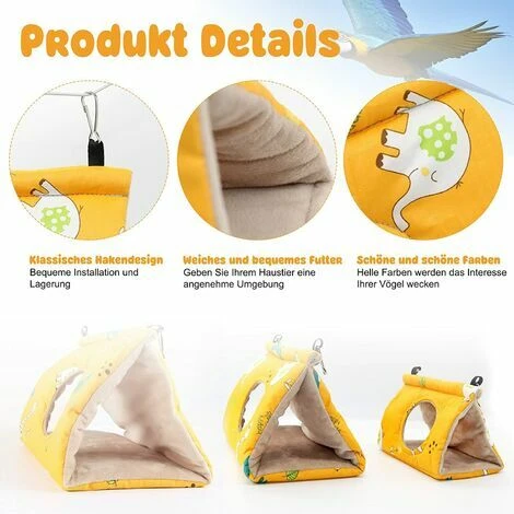 OAAO Perroquet Hamac Nid D'oiseau Chaud Doux Hamac En Peluche Suspendu Cage Tente Pour Perruche Calopsitte Amazones Cacatoès Canari Cage Jouet L 3 OAAO Perroquet Hamac Nid D'oiseau Chaud Doux Hamac En Peluche Suspendu Cage Tente Pour Perruche Calopsitte Amazones Cacatoès Canari Cage Jouet L – Image 3