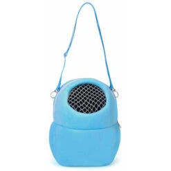 Orchidée-Sac De Transport Hamster, Sac Transport Lapin Petit Sac De Voyage Portable Respirant Avec Bandoulière Pour Petits Animaux Hérisson écureuil Lapin Sac De Transport Pour Hamster（Bleu-2722cm）