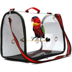 SVKBJROY Transport Pour Oiseaux Nouveau Noir Transport Cage À Oiseaux Sac À Dos Pour Animaux De Compagnie PVC Transparent Ornemental Une Épaule Porte Oiseaux 1pcs--412328cm -Trixie || Flamingo Soldes Magasin 88237605 5