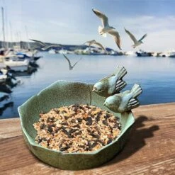 Bains D'oiseaux Rond Avec Deux Oiseaux Décoratifs En Céramique Pour Oiseaux Sauvages Abreuvoir Oiseaux Exterieur Abreuvoir Oiseau Mangeoire Oiseaux Exterieur Sur Pied -Trixie || Flamingo Soldes Magasin 88768770 5