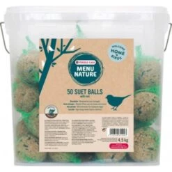 VERSELE-LAGA Boules De Graisse Pour Oiseaux De La Nature Versele Laga Menu Nature - Seau De 50 Boules De 90 G Avec Filet