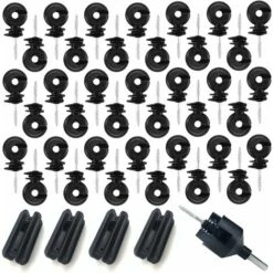 40pcs Isolateurs Annulaires Pour Clôture électrique Visser Accessoires De Clôture Électrique Pour Poteau En Bois