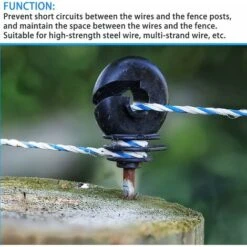 40pcs Isolateurs Annulaires Pour Clôture électrique Visser Accessoires De Clôture Électrique Pour Poteau En Bois -Trixie || Flamingo Soldes Magasin 89568534 4