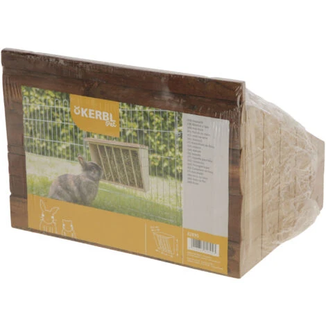 KERBL Râtelier à Foin Pour Rongeur Nature XL, 28 X 20,5 X 22 Cm 1 KERBL Râtelier à Foin Pour Rongeur Nature XL, 28 X 20,5 X 22 Cm