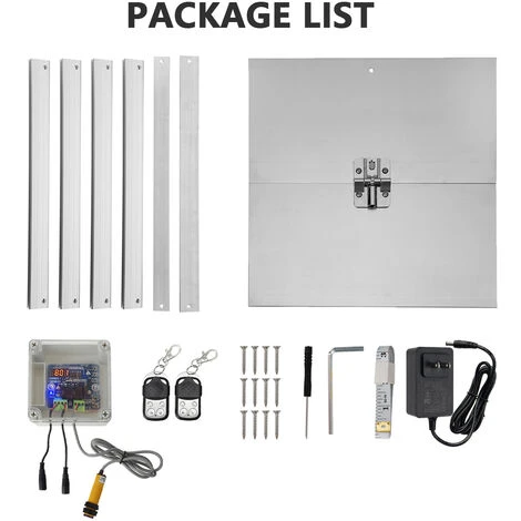 Portier Automatique Ouvre-porte Kit De Porte Automatique Pour Poulailler Poulets Poules Oies 30x30cm 100-240V IP44 HW0120 5 Portier Automatique Ouvre-porte Kit De Porte Automatique Pour Poulailler Poulets Poules Oies 30x30cm 100-240V IP44 HW0120 – Image 5