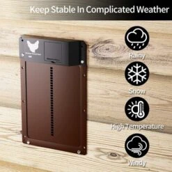 Nouveau Porte Automatique Poulailler, Automatique Etanche Avec Capteur De Lumière Porte De Poulailler Automatique à Induction à Pile -Trixie || Flamingo Soldes Magasin 90520079 4