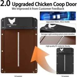 Nouveau Porte Automatique Poulailler, Automatique Etanche Avec Capteur De Lumière Porte De Poulailler Automatique à Induction à Pile -Trixie || Flamingo Soldes Magasin 90520079 5