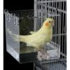Baignoire D'Oiseau, Transparent Cube Oiseau Baignoire Boîte De Bain Douche Cage Pour Petit Oiseau Perroquet Myna Moineaux