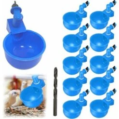 12 Pièces Abreuvoir Poules, Abreuvoir Automatique, Avec Perforation Outils, Convient Aux Poulets, Canards Et Autres Volailles De Basse-Cour