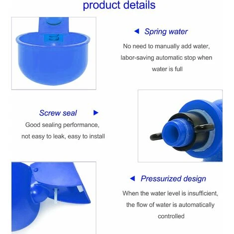 12 Pièces Abreuvoir Poules, Abreuvoir Automatique, Avec Perforation Outils, Convient Aux Poulets, Canards Et Autres Volailles De Basse-Cour 5 12 Pièces Abreuvoir Poules, Abreuvoir Automatique, Avec Perforation Outils, Convient Aux Poulets, Canards Et Autres Volailles De Basse-Cour – Image 5
