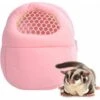 Rabais Chaud Hamster Transporteur Petit Animal Respirant Pet Sac De Transport Rat Hérisson Chiot Poche Sommeil Suspendu Sortant Sac De Voyage 3 Couleurs (Grand, Rose)