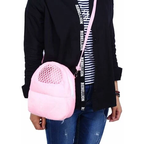 Rabais Chaud Hamster Transporteur Petit Animal Respirant Pet Sac De Transport Rat Hérisson Chiot Poche Sommeil Suspendu Sortant Sac De Voyage 3 Couleurs (Grand, Rose) 3 Rabais Chaud Hamster Transporteur Petit Animal Respirant Pet Sac De Transport Rat Hérisson Chiot Poche Sommeil Suspendu Sortant Sac De Voyage 3 Couleurs (Grand, Rose) – Image 3