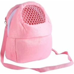 Rabais Chaud Hamster Transporteur Petit Animal Respirant Pet Sac De Transport Rat Hérisson Chiot Poche Sommeil Suspendu Sortant Sac De Voyage 3 Couleurs (Petit, Rose)