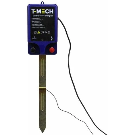 Electrificateur De Clôture Electrique 12V T-Mech Imperméable 1.0J 10KM Alimenté Par Batterie Kit De Fixation Pour Volailles, Bovins, Moutons, Chevaux 2 Electrificateur De Clôture Electrique 12V T-Mech Imperméable 1.0J 10KM Alimenté Par Batterie Kit De Fixation Pour Volailles, Bovins, Moutons, Chevaux – Image 2
