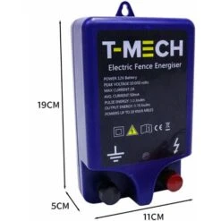 Electrificateur De Clôture Electrique 12V T-Mech Imperméable 1.0J 10KM Alimenté Par Batterie Kit De Fixation Pour Volailles, Bovins, Moutons, Chevaux 9 Electrificateur De Clôture Electrique 12V T-Mech Imperméable 1.0J 10KM Alimenté Par Batterie Kit De Fixation Pour Volailles, Bovins, Moutons, Chevaux -Trixie || Flamingo Soldes Magasin 9286100 5