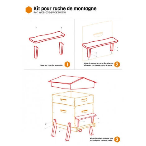Kit Pour Ruche De Montagne 10 Cadres 2 Kit Pour Ruche De Montagne 10 Cadres – Image 2
