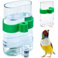 2PCS Mangeoire Oiseaux, Abreuvoir à Oiseaux Automatique Mangeoires,Oiseaux Distributeur D'eau Automatique Portable En Plastique Pour Perroquet Petit Animal Utilisation D'alimentation