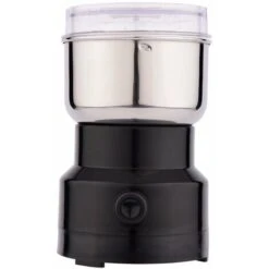 Moulin à Céréales Multifonctionnel 200W 14500rpm, Moulin à Café Ultra-Fin, 200ml Broyeur à Épices Électrique Portable, Acier Inoxydable, Parfait Pour Matières Sèches, Herbes, Café