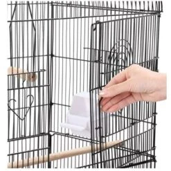 Cage Oiseaux Volière Oiseaux Avec Poignée Portable, Avec Feeder Drinker Et 3 Jouets Poignée, Perchoirs Cage Pour Perruche Calopsitte Conure Pinson Canaris, Noir 46x36x92cm -Trixie || Flamingo Soldes Magasin 93886258 5