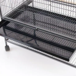 Grande Sur Pied Volière Canaries, Cage à Oiseaux Volière Amovible, Cage Sur Roulettes Pour Canaries Perroquet Perruches Et Support De Rangement, Noir 78 X 52 X 132 Cm -Trixie || Flamingo Soldes Magasin 93886295 3