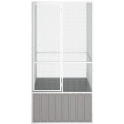 Nova Cage D'oiseau 111x107x211,5 Cm En Acier Galvanisé Diverses Couleurs Couleur : Gris -Trixie || Flamingo Soldes Magasin 94027935 3