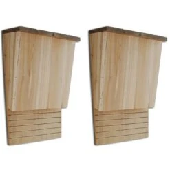 Nova Nursery House For Batts Set 2 PCS En Bois Massif 22 X 12 X 34 Cm