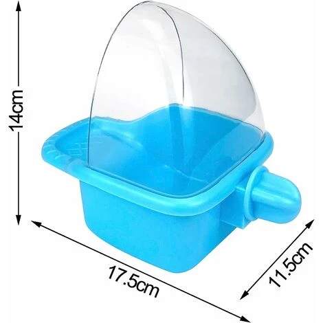 Boîte De Bain D'oiseau Jouet De Bain D'oiseau Suspendu Perruche Baignoires En Cage Perroquet Baignoire Eau Douche Mangeoire Support Plateau Bains D' 2 Boîte De Bain D'oiseau Jouet De Bain D'oiseau Suspendu Perruche Baignoires En Cage Perroquet Baignoire Eau Douche Mangeoire Support Plateau Bains D' – Image 2