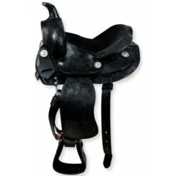 10 = 25,5 Cm, Noir: Selle Western De Taille Poney En Bon Cuir Et Siège En Daim -Trixie || Flamingo Soldes Magasin 94983811 3