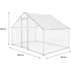 Enclos Pour Poulailler 6m² En Acier Galvanisé, Toit Imperméable Et Anti UV, Porte Avec Loquet 6 M² 7 Enclos Pour Poulailler 6m² En Acier Galvanisé, Toit Imperméable Et Anti UV, Porte Avec Loquet 6 M² -Trixie || Flamingo Soldes Magasin 94984365 4