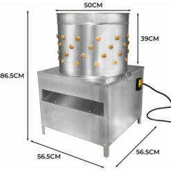 Plumeuse Pour Oiseaux Acier Inoxydable 50x39 Cm - Déplumer En 60 Sec Jusqu'à 6 Oiseaux - Abattoir, Agriculture, Elevage Tous Type Volailles - 99 Doigts En Caoutchouc & Tuyau D'eau Inclus -Trixie || Flamingo Soldes Magasin 95022396 5