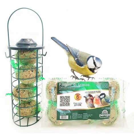 KIT POUR OISEAUX SAUVAGES CYLINDRE D'ALIMENTATION + BILLES DE GRAISSE 1 KIT POUR OISEAUX SAUVAGES CYLINDRE D'ALIMENTATION + BILLES DE GRAISSE