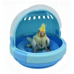 Cage De Transport Légère - Capsule De Transport D'animaux, Sac À Main De Transport Pour Oiseaux En PVC, Avec Un Coussin, Doux Et Chaud,Convient Pour Oiseaux Perroquet,Bleu,,