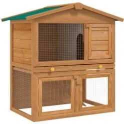 Clapier D'extérieur Enclos Pour Petits Animaux 3 Portes Bois VidaXL