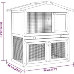 Clapier D'extérieur Enclos Pour Petits Animaux 3 Portes Bois VidaXL 7 Clapier D'extérieur Enclos Pour Petits Animaux 3 Portes Bois VidaXL -Trixie || Flamingo Soldes Magasin 958283 3