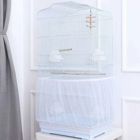Nichoir Et Mangeoire Housse Pour Cage Oiseaux Maille Couverture Protection Cage Oiseaux Perruches Canaris Attrape Graine Blanc Taille S 2 Nichoir Et Mangeoire Housse Pour Cage Oiseaux Maille Couverture Protection Cage Oiseaux Perruches Canaris Attrape Graine Blanc Taille S – Image 2