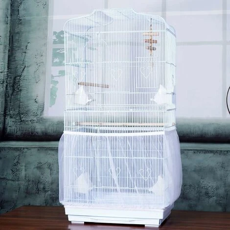 Nichoir Et Mangeoire Housse Pour Cage Oiseaux Maille Couverture Protection Cage Oiseaux Perruches Canaris Attrape Graine Blanc Taille S 3 Nichoir Et Mangeoire Housse Pour Cage Oiseaux Maille Couverture Protection Cage Oiseaux Perruches Canaris Attrape Graine Blanc Taille S – Image 3