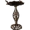 STILISTA Bain D'oiseaux Décoratif En Fonte Massive, Bain D'oiseaux De Jardin Bol D'eau En Aluminium Inoxydable, Avec Support, Dimensions 80 X 50 Cm, 15 Kg, Couleur Bronze